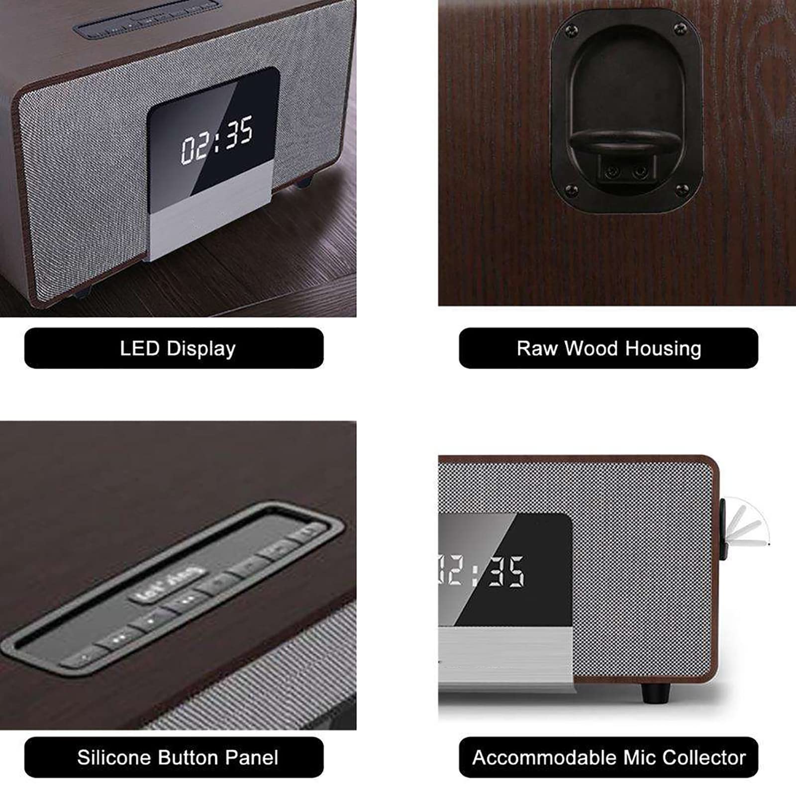 Sistema di Altoparlanti PA per Canto Bluetooth, Macchina per Karaoke per Adulti e Bambini con 2 microfoni Wireless UHF, Regolazione Bassi/acuti, per TV, casa, Karaoke, Feste di Canto