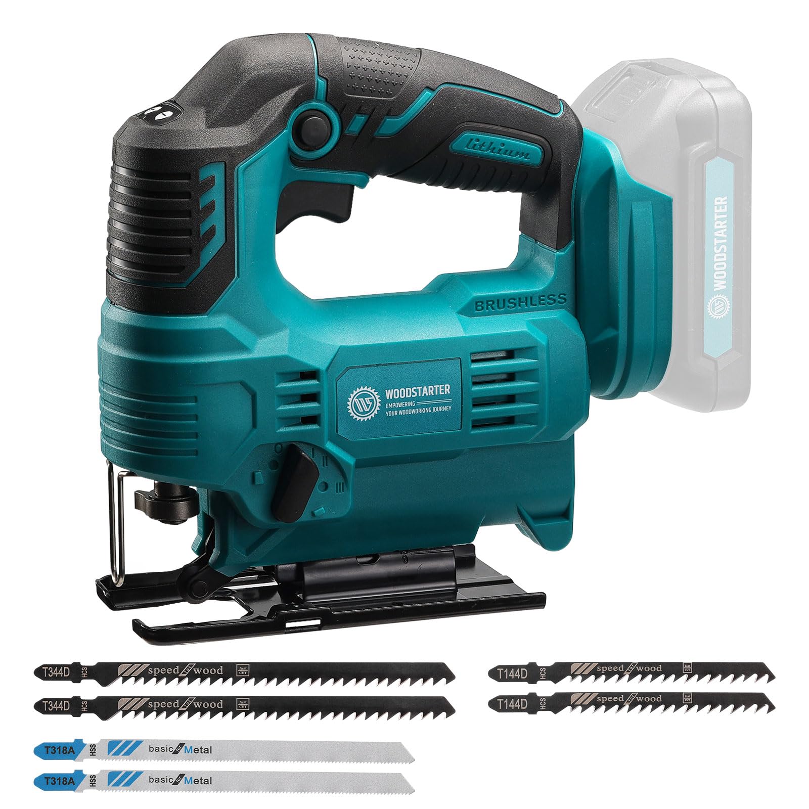 WOODSTARTER Cordless Jigsaw for Makita 18V, Brushless (Tool Only)