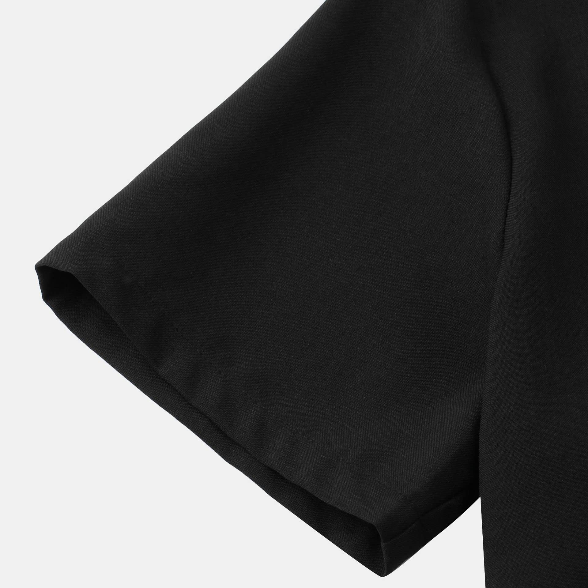 Camicia Uomo, Camicie da Uomo in Cotone e Lino, A Maniche Corte, con Collo A Serafino, con Bottoni, vestibilità Regolare, Casual, Cardigan Leggero, Estivo, da Spiaggia, con Tasca
