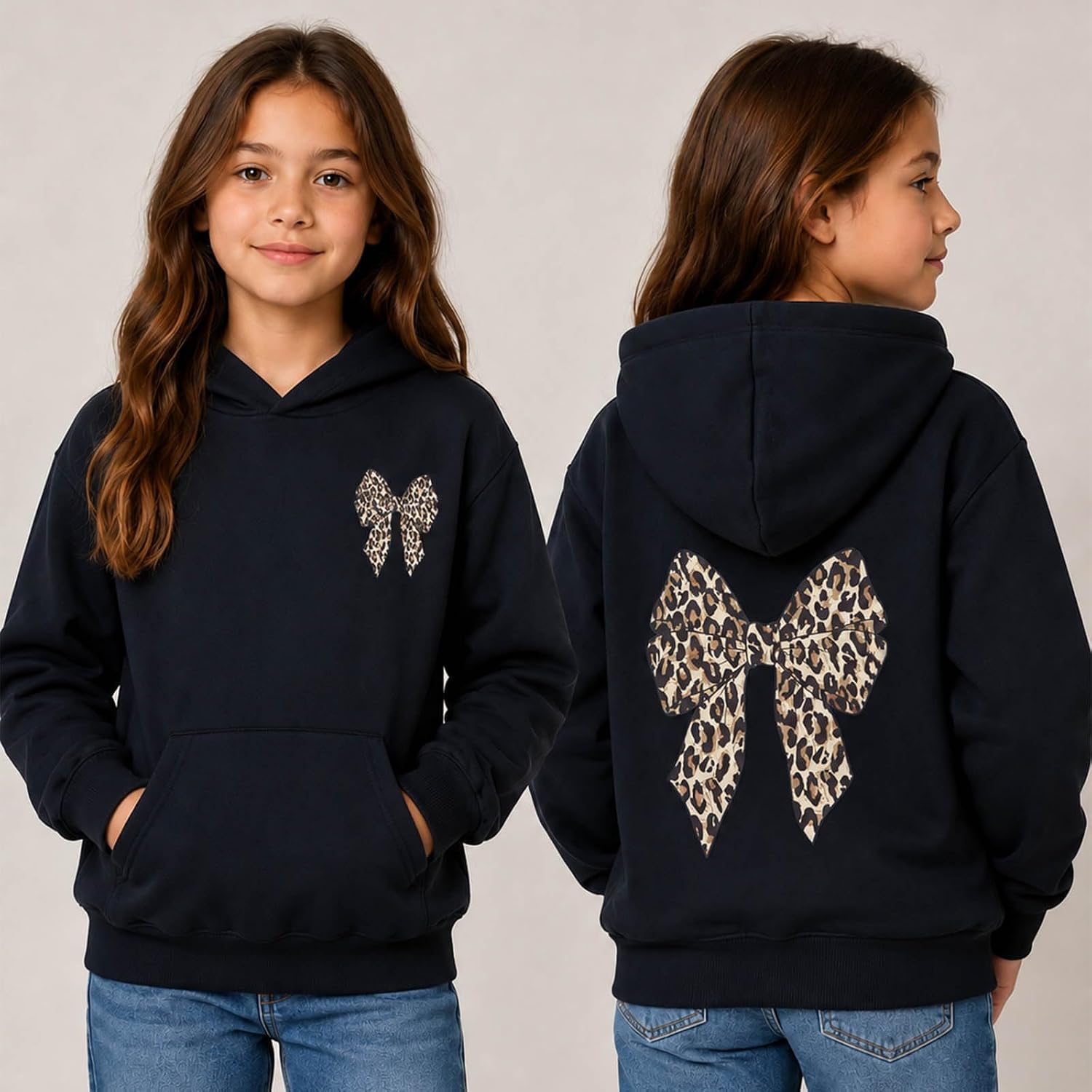 RAISEVERN Girls Hoodies Cute Long Sleeve Sweatshirts Trendy Pullover Tops image 2