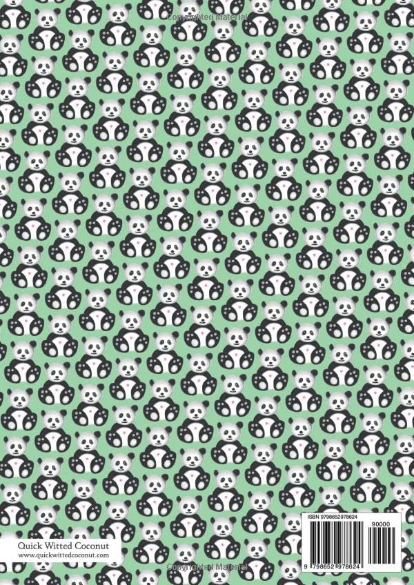 Panda Notebook - Lined Pages - A4 - Premium: (Green Edition) Fun notebook 192 lined pages (A4 / 8.27x11.69 inches / 21x29.7cm) - Image 2