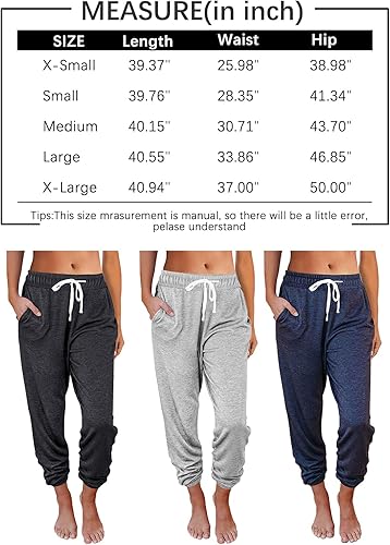 Miniatura 5 de 3 paquetes de pantalones deportivos para mujer, holgados, cómodos, para yoga, entrenamiento, pijama, ropa casual de otoño a la moda 2024