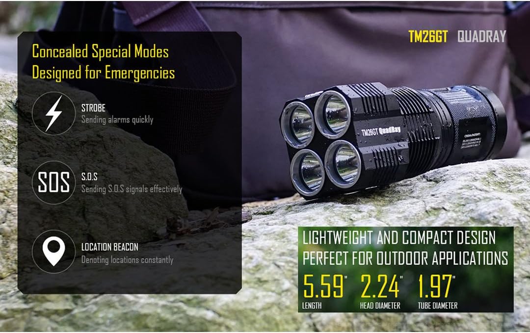 Flаѕh Dеаlѕ - 60% оƒƒ Nitecore Tm26Gt Flashlight/Searchlight Cree XP-L Hi V3 LED with Free Andrew & Amanda Pen, 3500 lm Prоduсt Dеаl Nitecore Tm26Gt Flashlight/Searchlight Cree XP-L Hi V3 LED with Free Andrew & Amanda Pen, 3500 lm