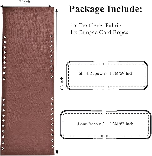 Miniatura 4 de Tela de repuesto para silla de gravedad cero, tela antigravedad para silla de salón con 4 cordones de repuesto para silla de gravedad, accesorios