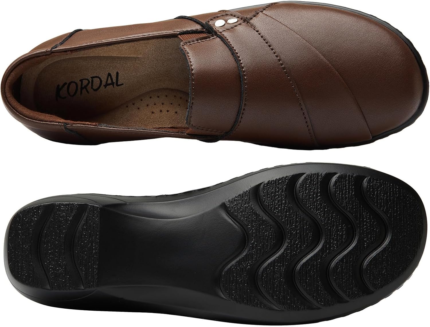 KORDAL Women's Comfortable & Lightweight Leather Loafers Slip-Ons Stylish Business Casual Dress Shoes Work Office Everyday Walking Shoes for Women - Image 9