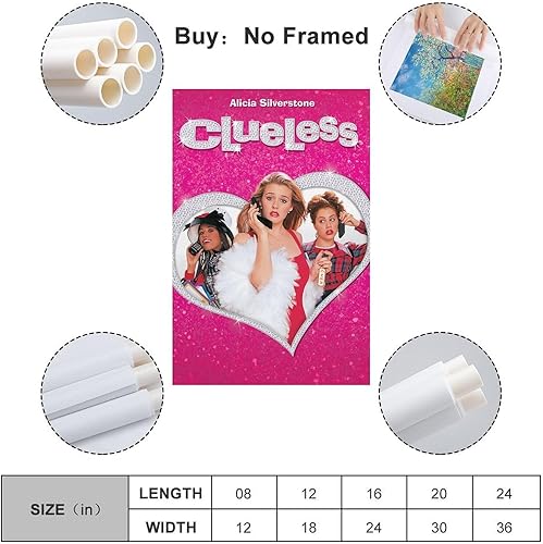 Miniatura 2 de Póster de lienzo de película y álbum de música, póster de pintura de pared, estética, decoración de habitación, 16 x 24 pulgadas (15.7 x 23.6 in)