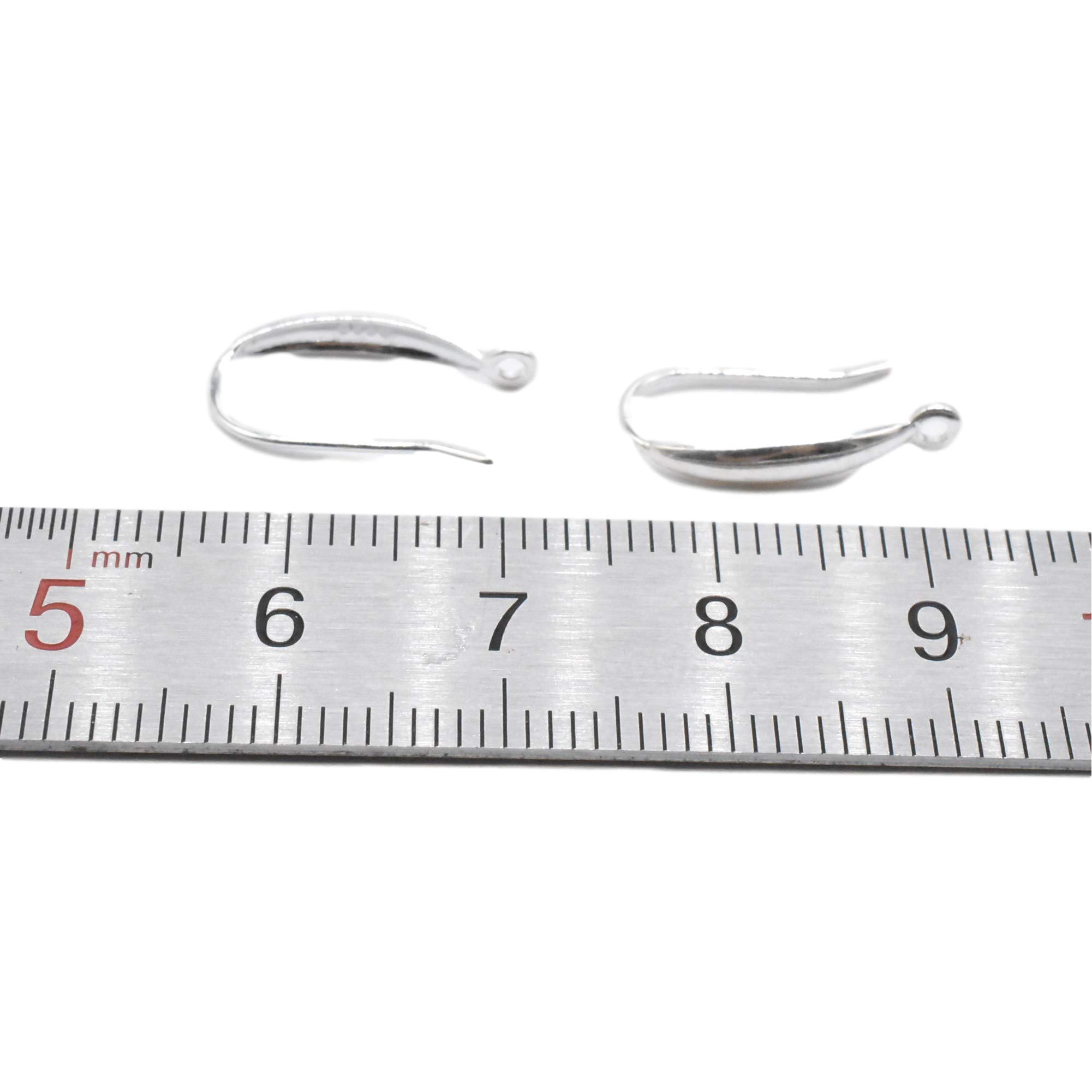 6 pares de ganchos de plata de ley para pendientes, gancho de alambre de plata 925 para hacer joyas