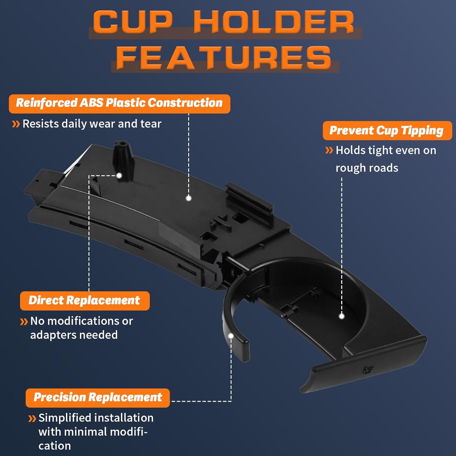 Dashboard Cup Holder Compatible with BMW E85 E86 Z4 2003-2008 Replace 51457070324 Black Right Passenger Side