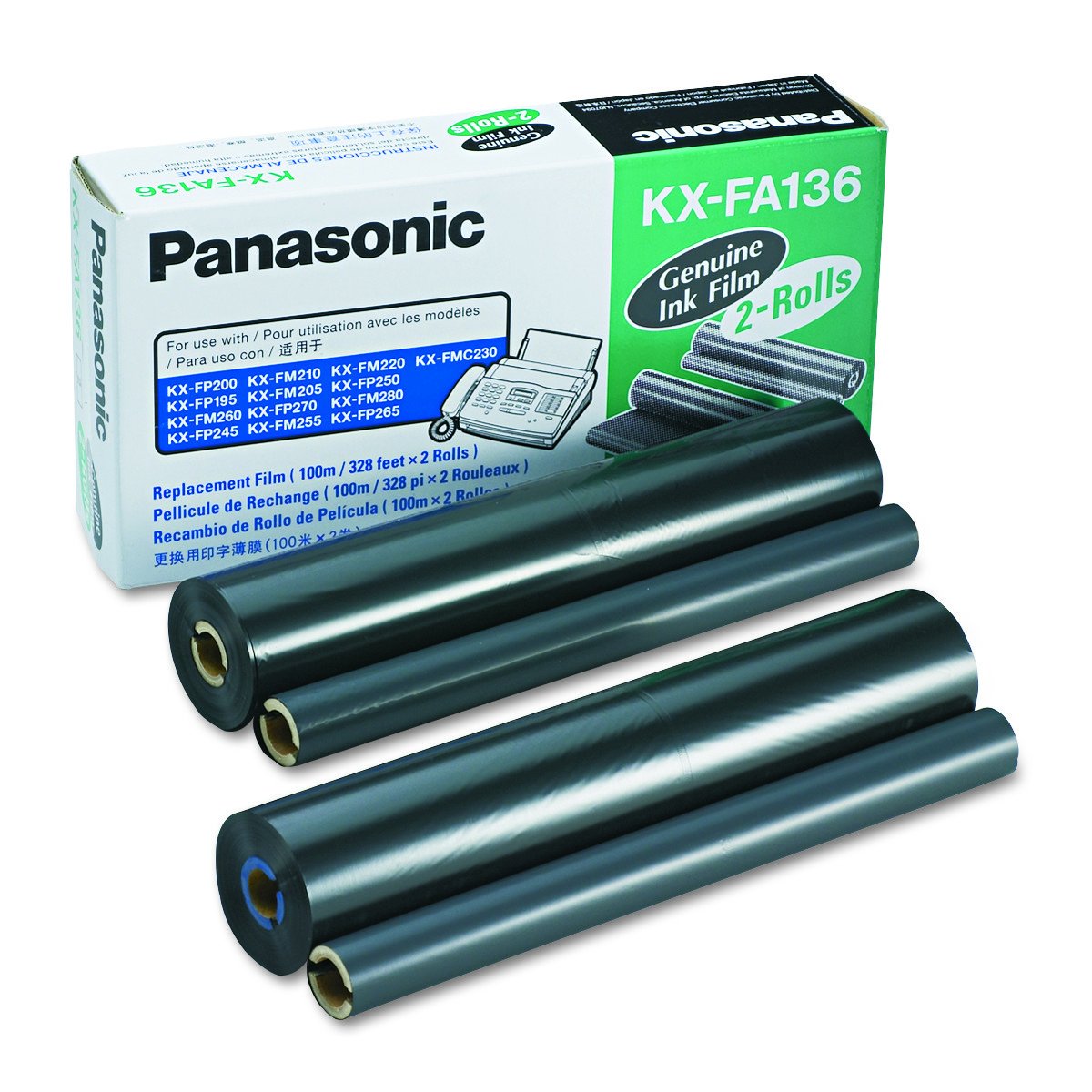 KX-FA136 KX-F1810 F1820 F1830 KX-FM205 FM210 FM215 FM220 FM230 FM255 FM260 KX-FP195 FP200 FP245 Film Roll Refill in Retail Packaging