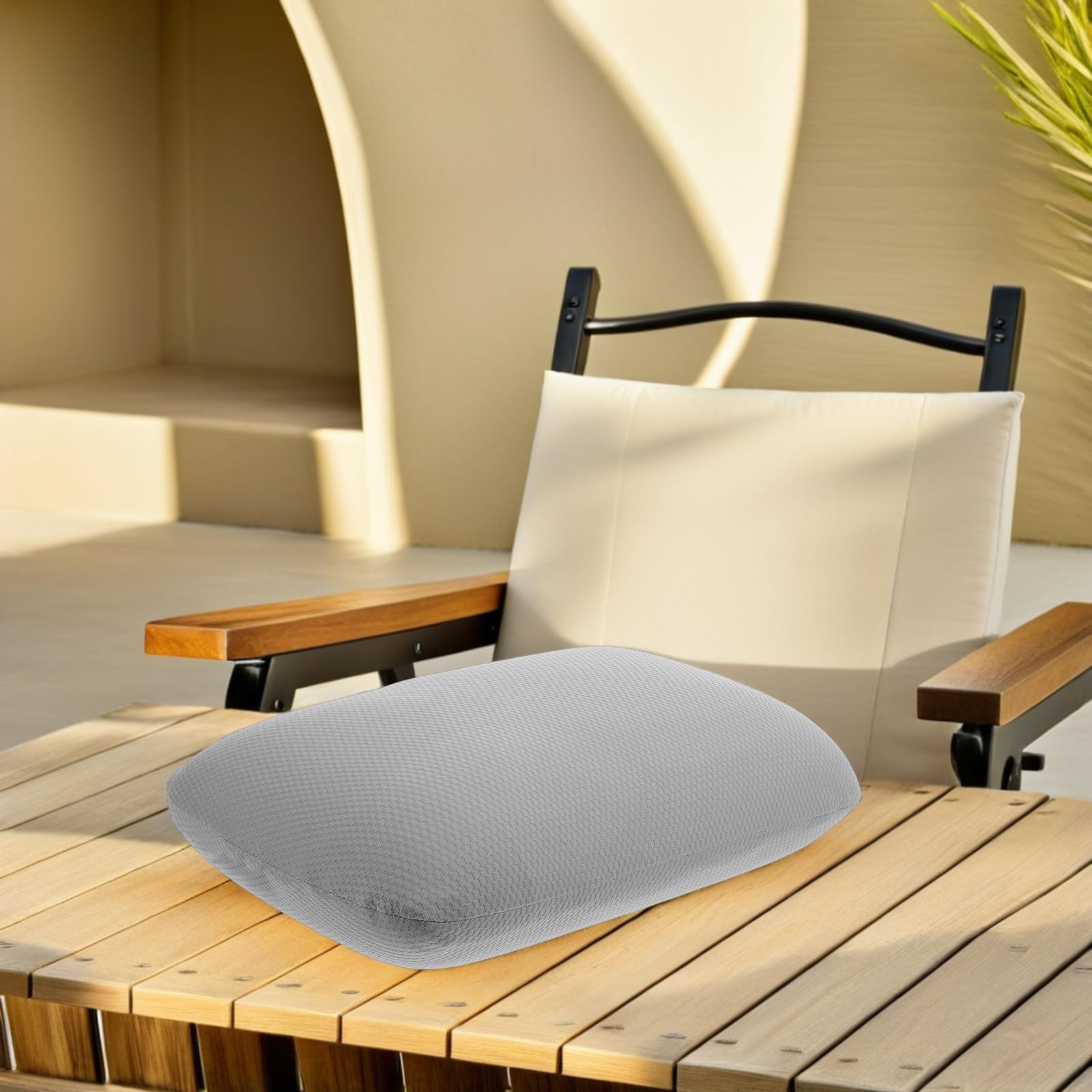 Healeved Cuscino da Viaggio in Memory Foam con Fodera Rimovibile Effetto Rinfrescante, Supporto Collo Ergonomico per Aereo, Treno e Campeggio, con Borsa Portaoggetti per Adulti