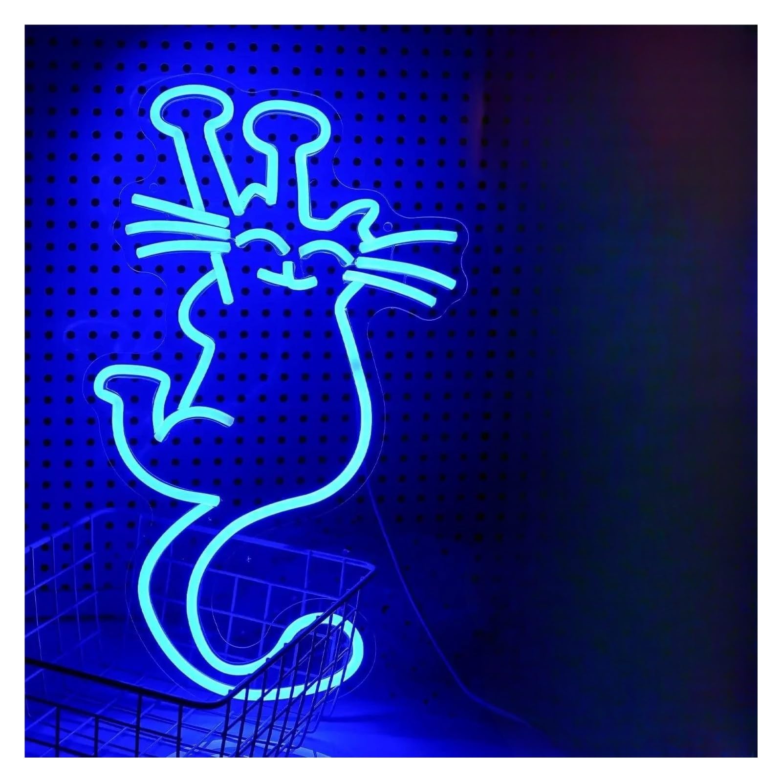 LEMST Signs Lamp Cat Neon Sign USB Powered Light Up Sign for Bedroom Cat Cafe Pet Shop Cat Theme Party 43x25cm