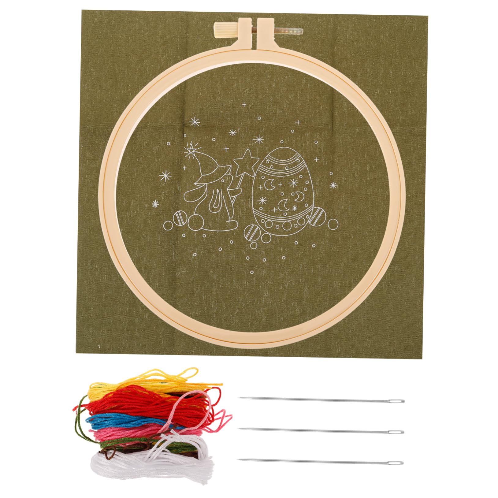 NUOBESTY 4 Sets Kit De Bordado Juego De Cuentas Aro De Punto De Cruz Coser Kit De Costura De Viaje Maquina De Bordar Kits De Bordado Con Aguja Perforadora Kit De Manualidades El Plastico