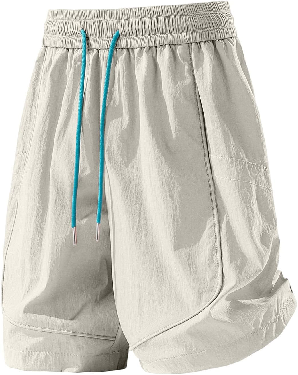 Ladies Drawstring Running Shorts with Pockets High Waisted Active Bottoms Lightweight Gym Shorts Summer Fitness Wear