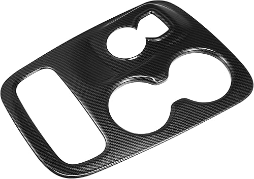 Motoforti Panel de cambio de engranajes de control central de fibra de carbono calcomanía decorativa de panel de palanca de cambios para Dodge