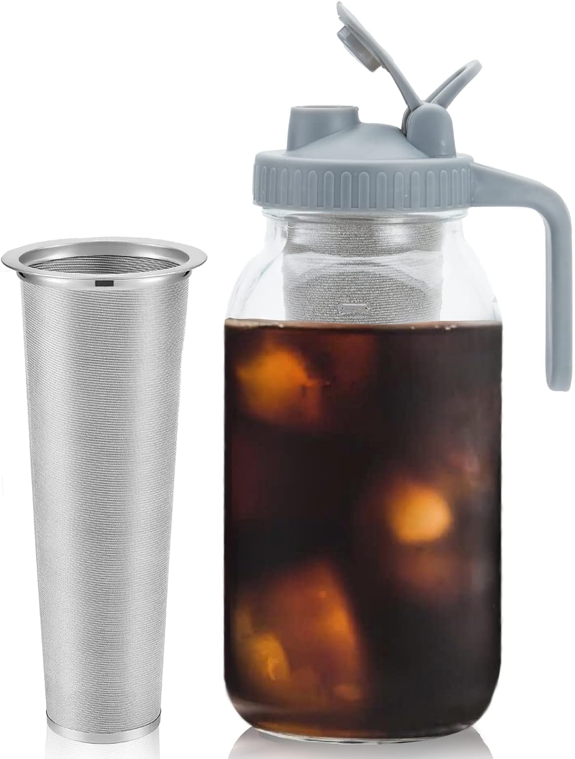 Jrssae Cold Brew Coffee Maker 64oz Cold Brew Pitcher with