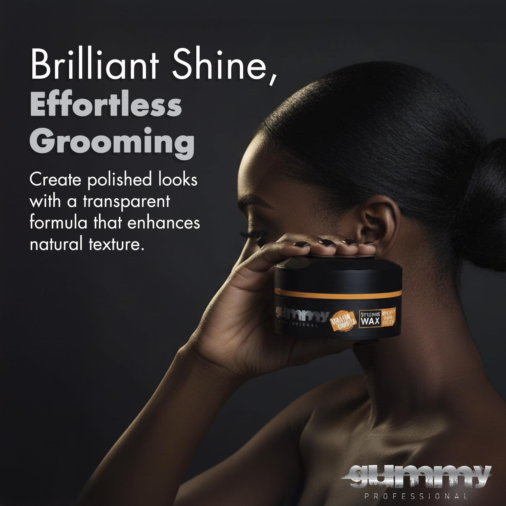 Gummy Hair Styling Wax Bright Finish Melon Scent, Orange, Sweet Melon, 150 millilitre