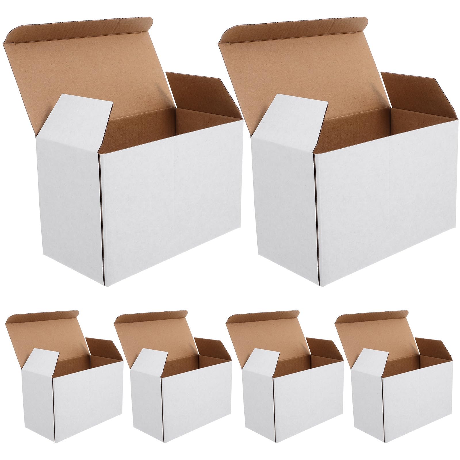 Caja de Cartón Corrugado Blanco pack 10 para embalaje y almacenamiento seguro