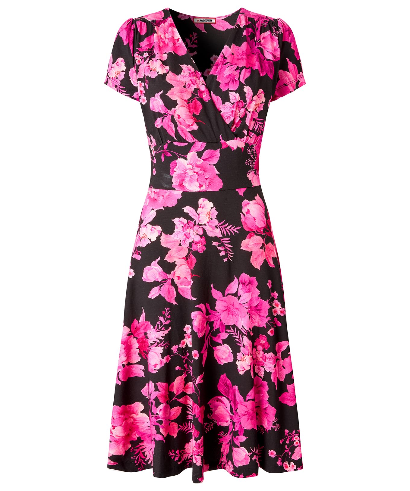 Joe Browns Women's Winter Floral Wrap Dress in Pink | Size: 16