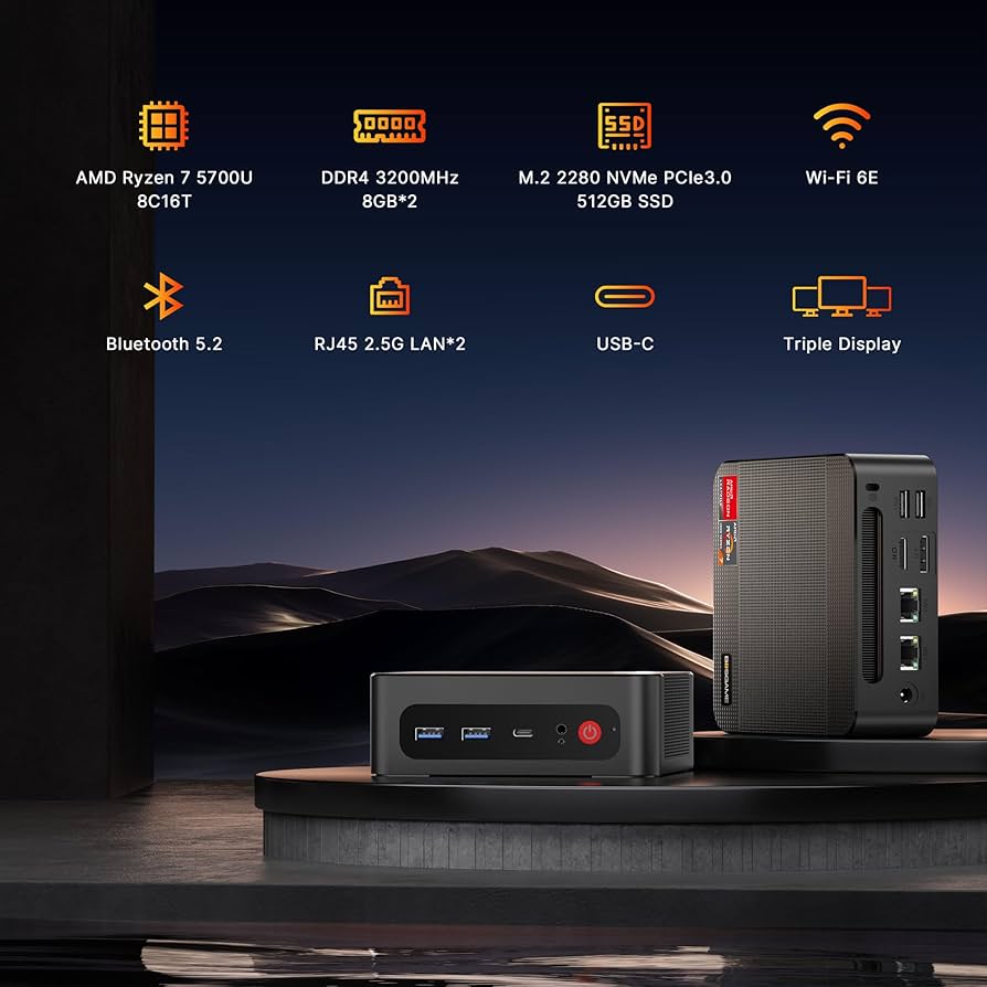 ミニPC Ryzen 7 5700U BOSGAME P4 32GB 1TB Amazon.com: BOSGAME P4 Mini PC, Mini Computers with AMD