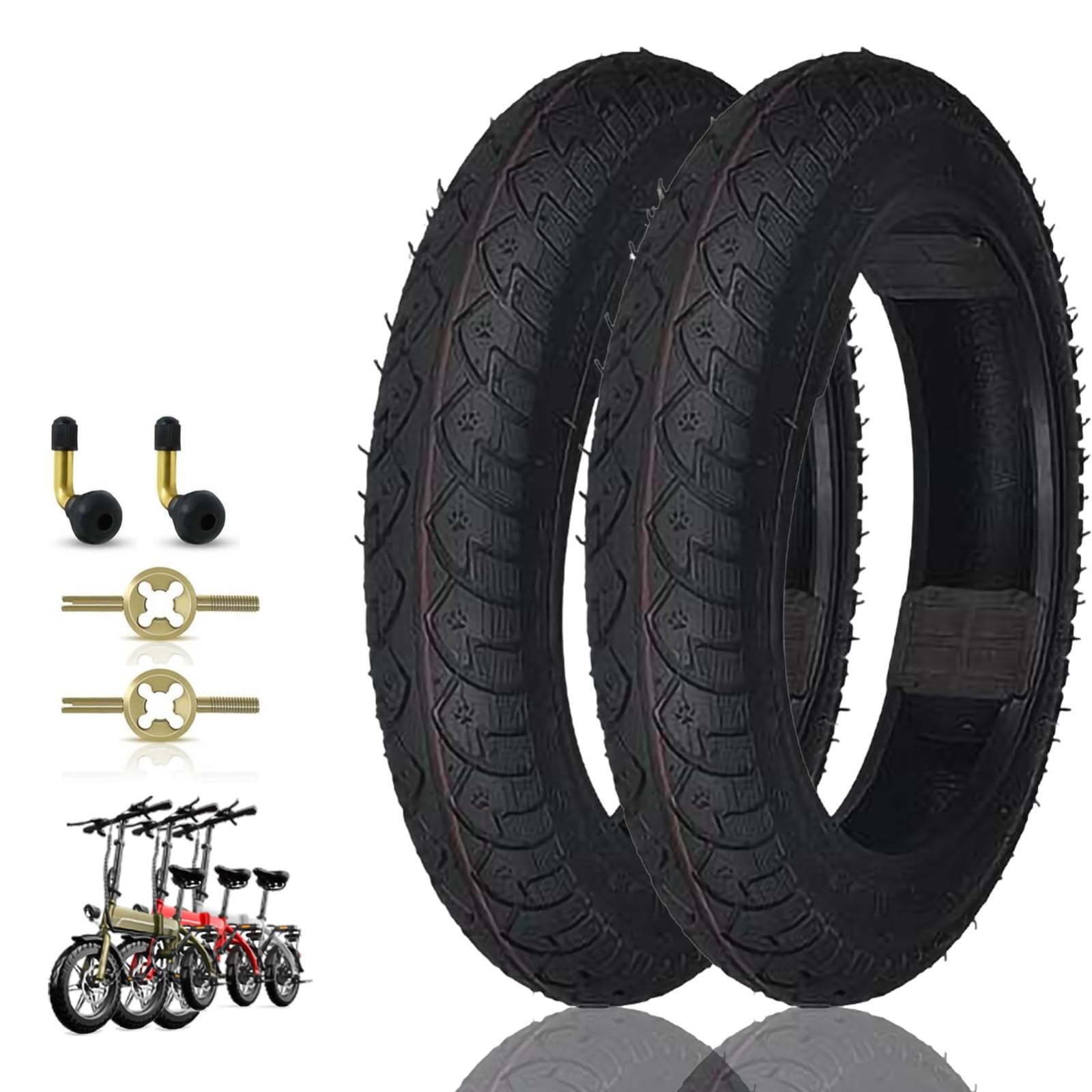 BaiWon 2er-Pack 14 Zoll Reifen Fahrradreifen, 64-254 14x2.50 Kinderfahrrad Reifen Mountainbike Außenreifen Balance Reifen Fahrradzubehör fur BMX MTB 