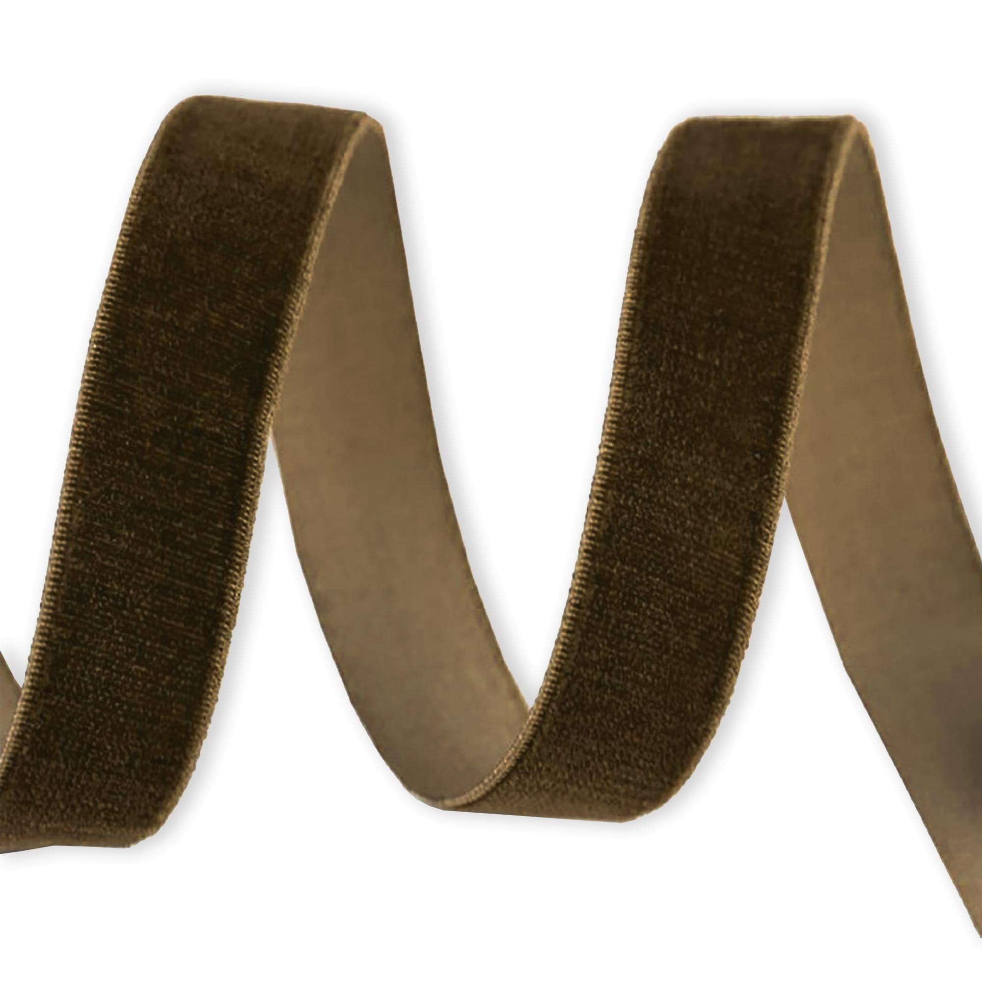 Habercrafts Brown 7Mm Velvet Elastic Ribbon Flat Stretchy Cord Flat Elastic Velour Tape Sewing Band Trimming For Skirts Trousers Waistbands Headband Masks Clothing Arts & Crafts (7Mm - 1 Meter)