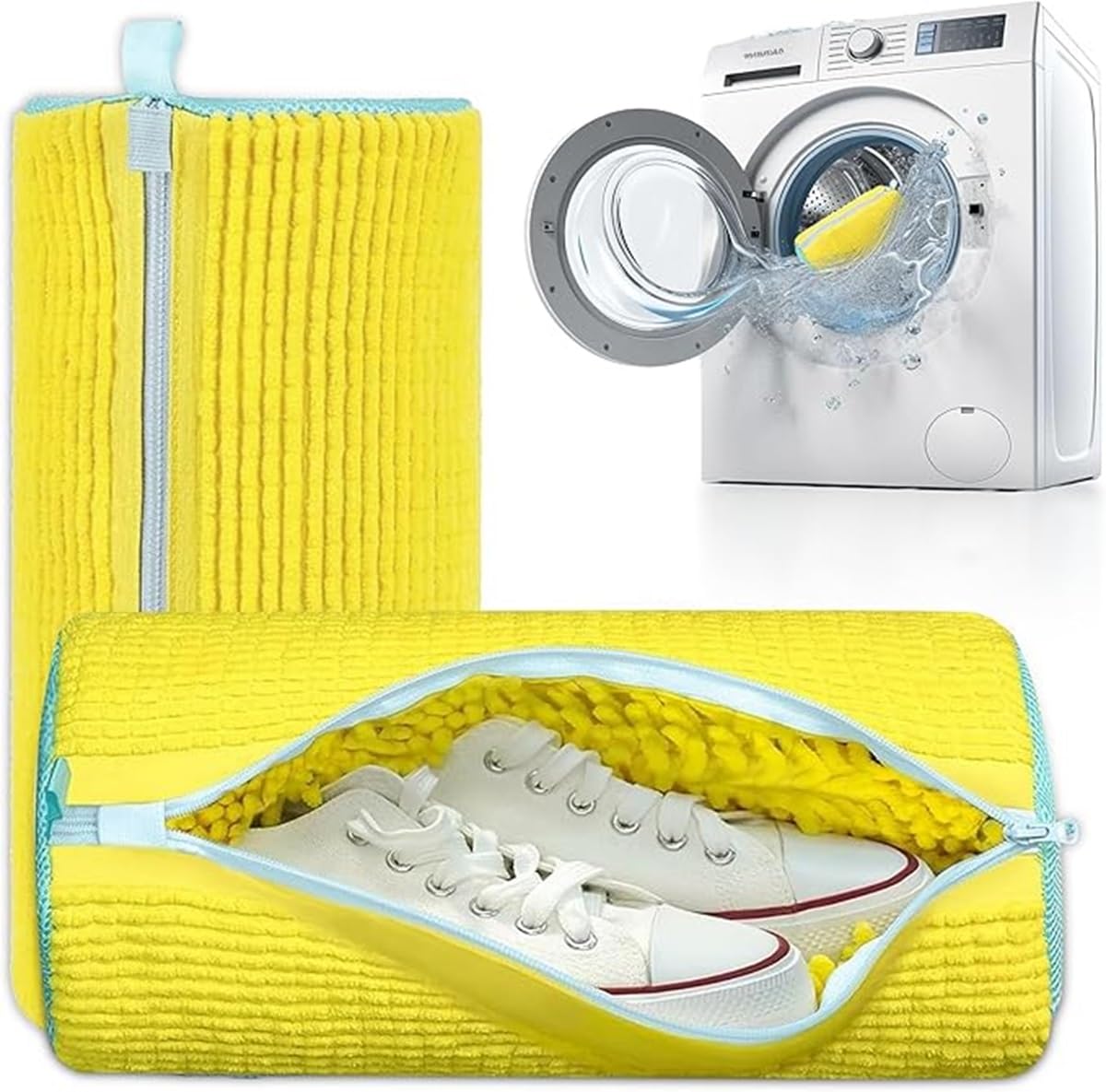 homvax Shoe Washing Machine Bag Laundry for Washer & Dryer, Reusable with Durable Zipper Sneakers 360° Deep Cleaning Washable Organizer Invisible Side Opening and Bags-picture-31