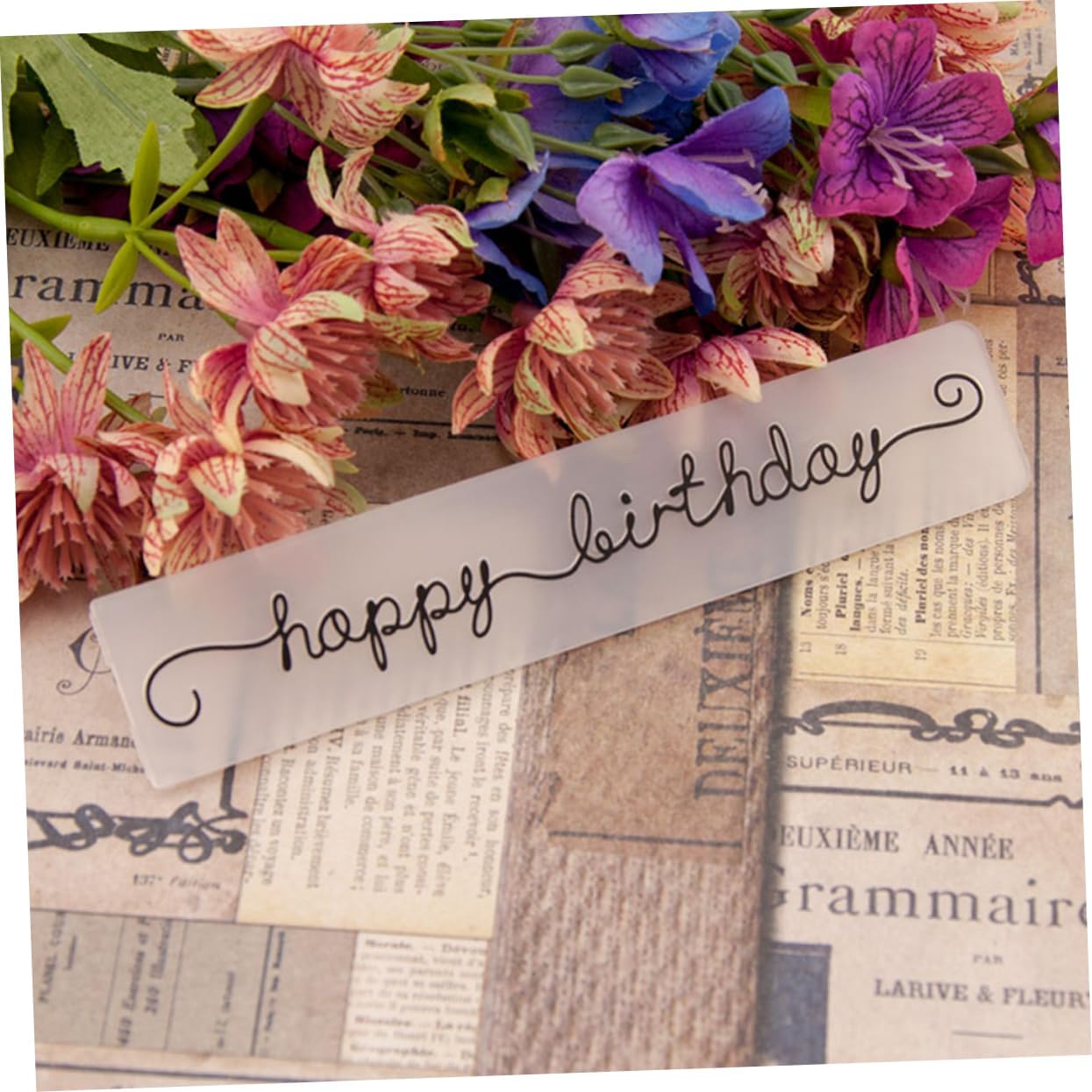 Anneome Embossing Templates for Em041 DIY Plastic Stencil Birthday Decor Embossing Dies
