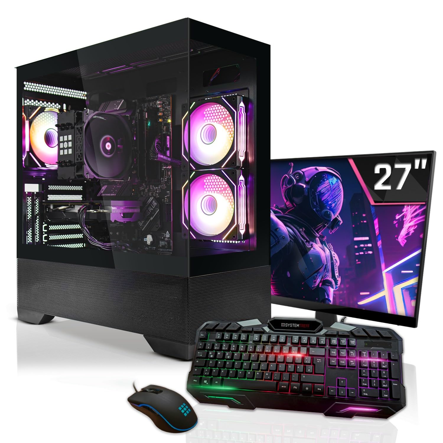 SYSTEMTREFF Gaming PC AMD Ryzen 9 9950X - RX 7600 8GB, 32GB DDR5, 1TB SSD