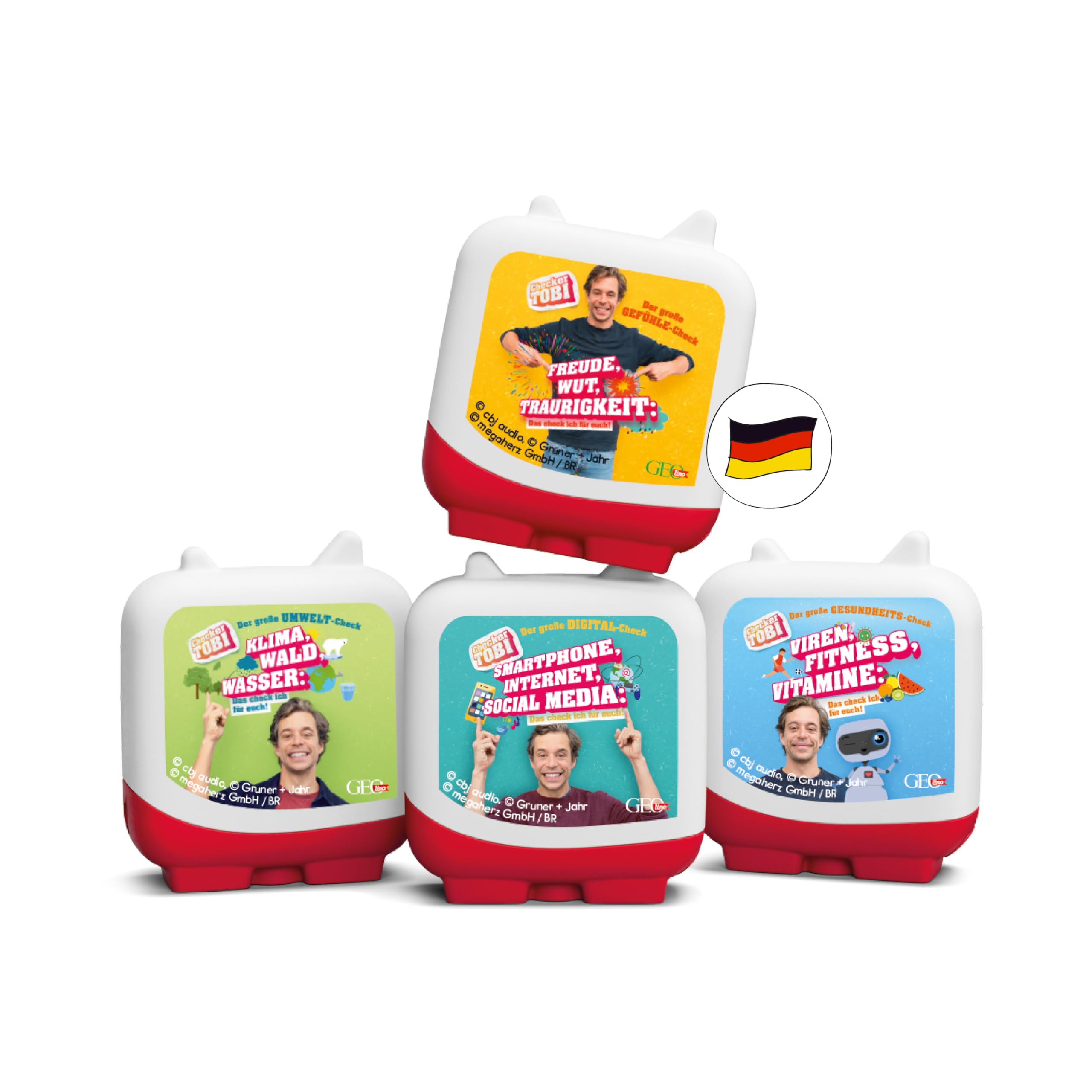 tonies Clever 4er Set Checker Tobi für Deine Toniebox – 4 Wissens-Hörspiele (ab 8 Jahren)