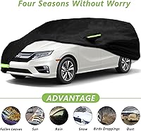 Vista 3 de YIXIN Funda impermeable para automóvil Honda Odyssey Minivan 190T 2005-2026, se adapta a cinturón de viento 100% resistente al agua y cremallera