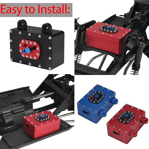 Miniatura 3 de Linsvirgo Caja receptora de orugas RC 110, caja de receptor de celda de combustible de aluminio CNC 2.362 * 1.575 * 1.024 in apto para plataformas