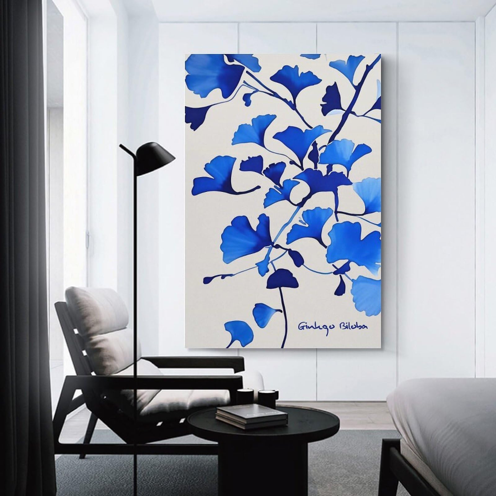 Junmoney Hanging Wall Art Ginkgo Biloba, 24x36inch(60x90cm), for Contemporary Homes, Apartments Or Offices, Stylish Wall Art for Fresh Spaces