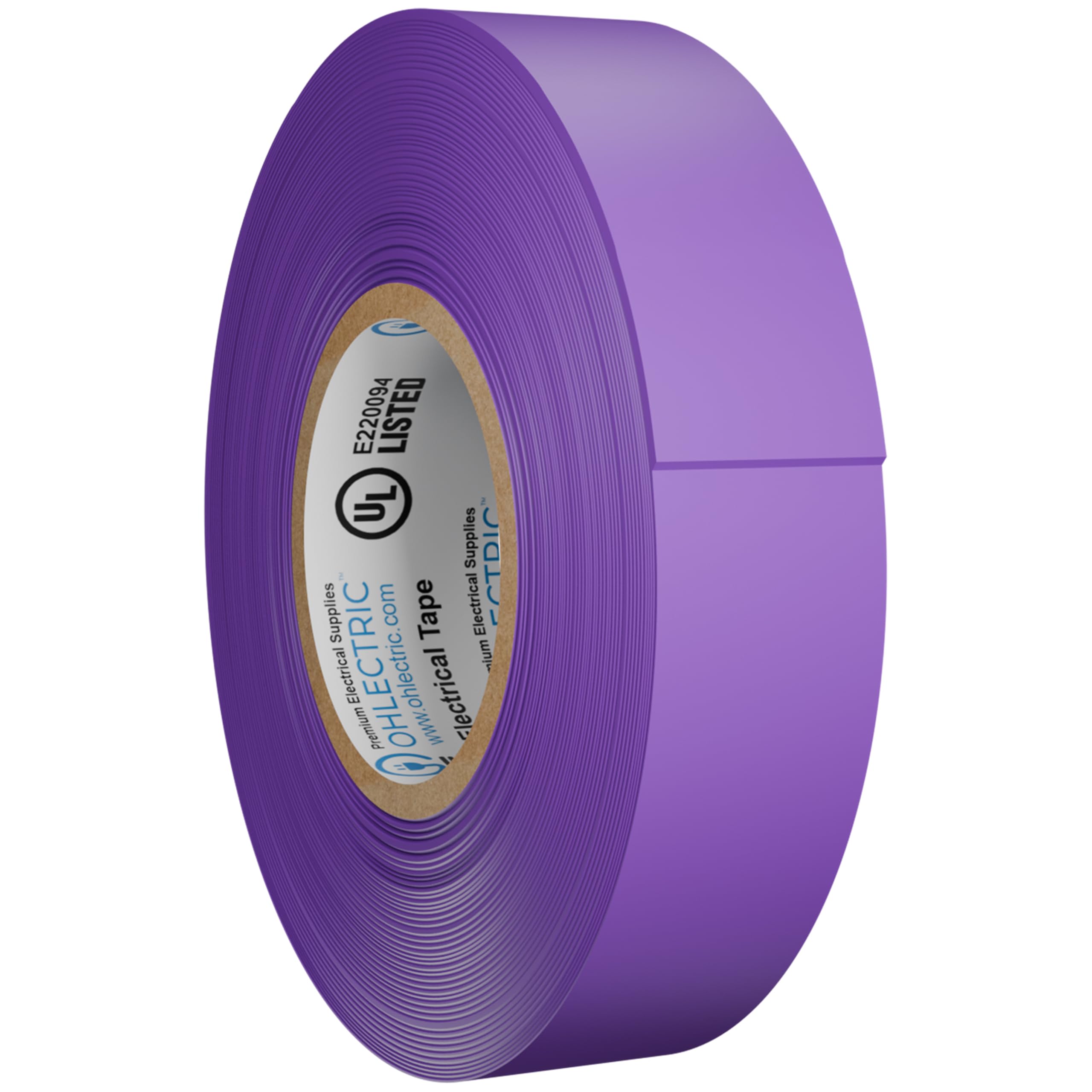 OHLECTRIC Professional Grade Vinyl Electrical Tape (1 Pack) Purple - 7 Mil Thick Flame-Retardant, Heat & Weather Resistant 3/4 Inch x 60 Feet | Ideal for Contractors & Electricians