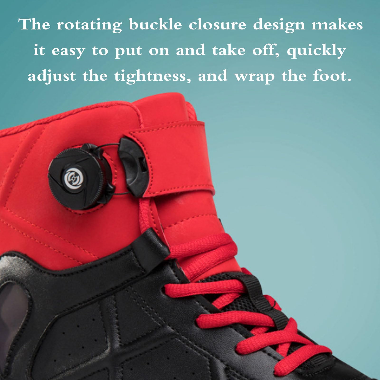 Moto Zapatos de Moto para Hombre,Zapatillas de Moto,Zapatillas de Motocross,Zapatillas de Motocicleta Casuales,Material de cueros,Suelas de Goma,Protección Tobillo y talón.