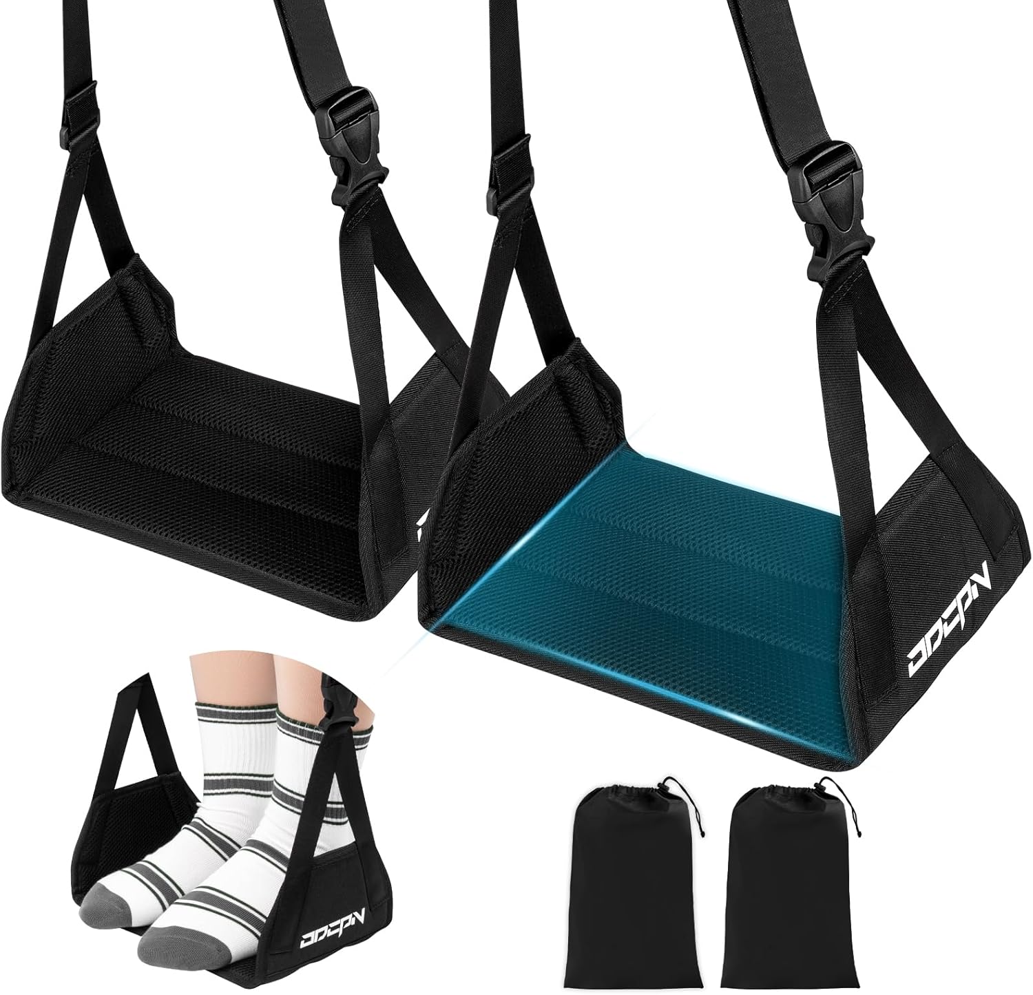 FlexiTravel Foot Hammock for Plane and Office Comfort