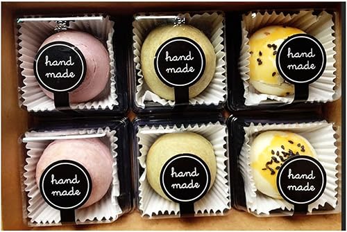 Vista 5 de MR-LABEL 250 piezas de calcomanías de sellado de piruletas negras - Adhesivo hecho a mano/Etiqueta adhesiva hecha a mano para productos hechos a