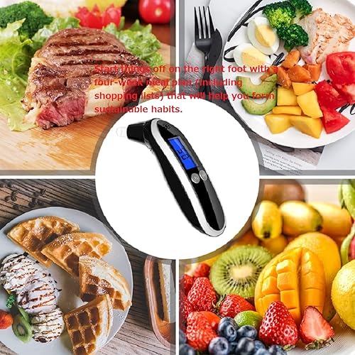 Miniatura 5 de Probador de aliento de cetona, medidor de cetosis, alcoholímetro keto con 10 boquillas reutilizables (negro)