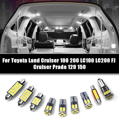 Miniatura 2 de Para Toyota Land Cruiser 100 200 LC100 LC200 FJ Cruiser Prado 120 150, kit de bombilla LED para automóvil, accesorios de luz para maletero