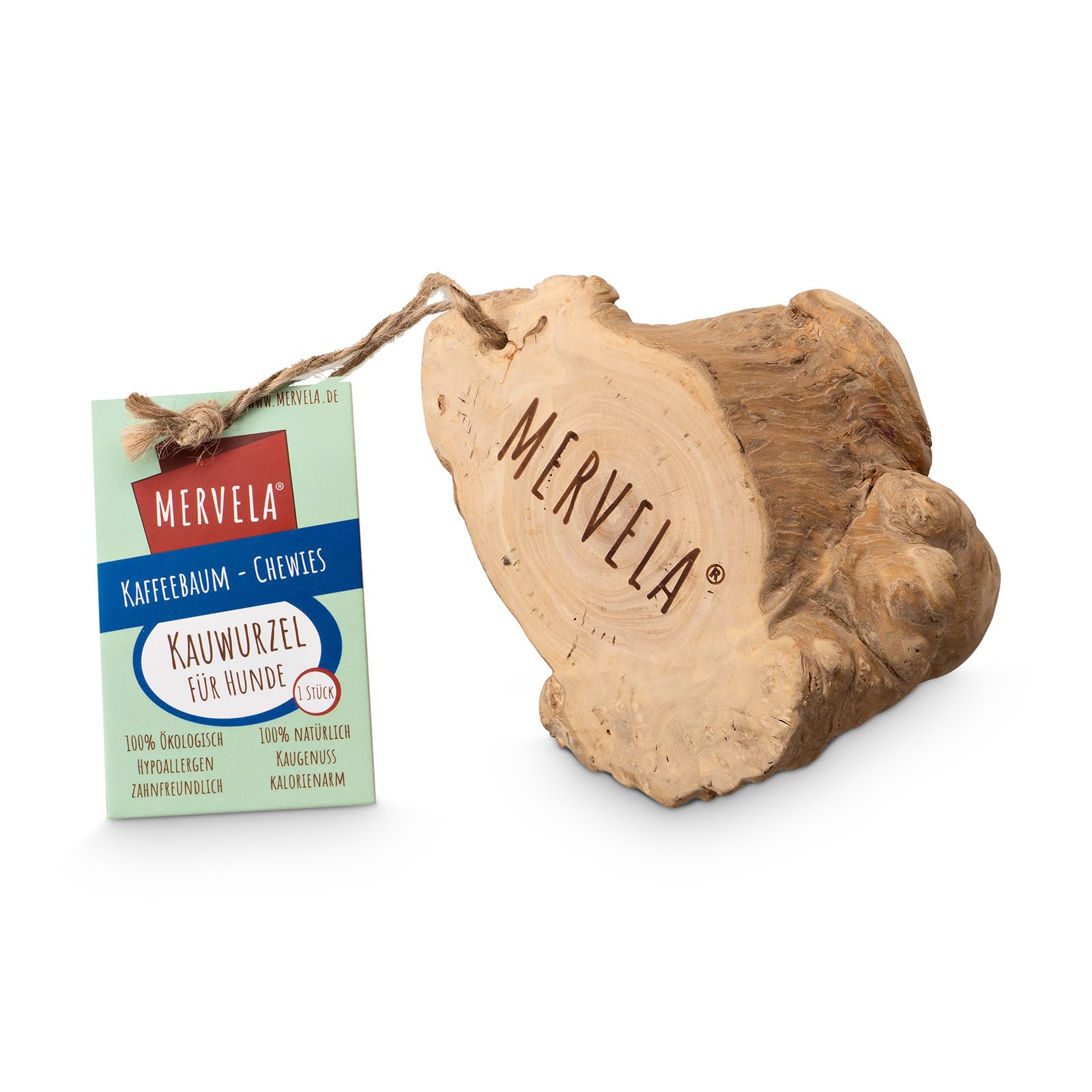 MERVELA® Kauwurzel für große Hunde – Natürliches Kauspielzeug – Zahnpflege & Langlebig – Ideal für Starke Kauer – natürliche Beschäftigung (Kauwurzel XL 1 St.)
