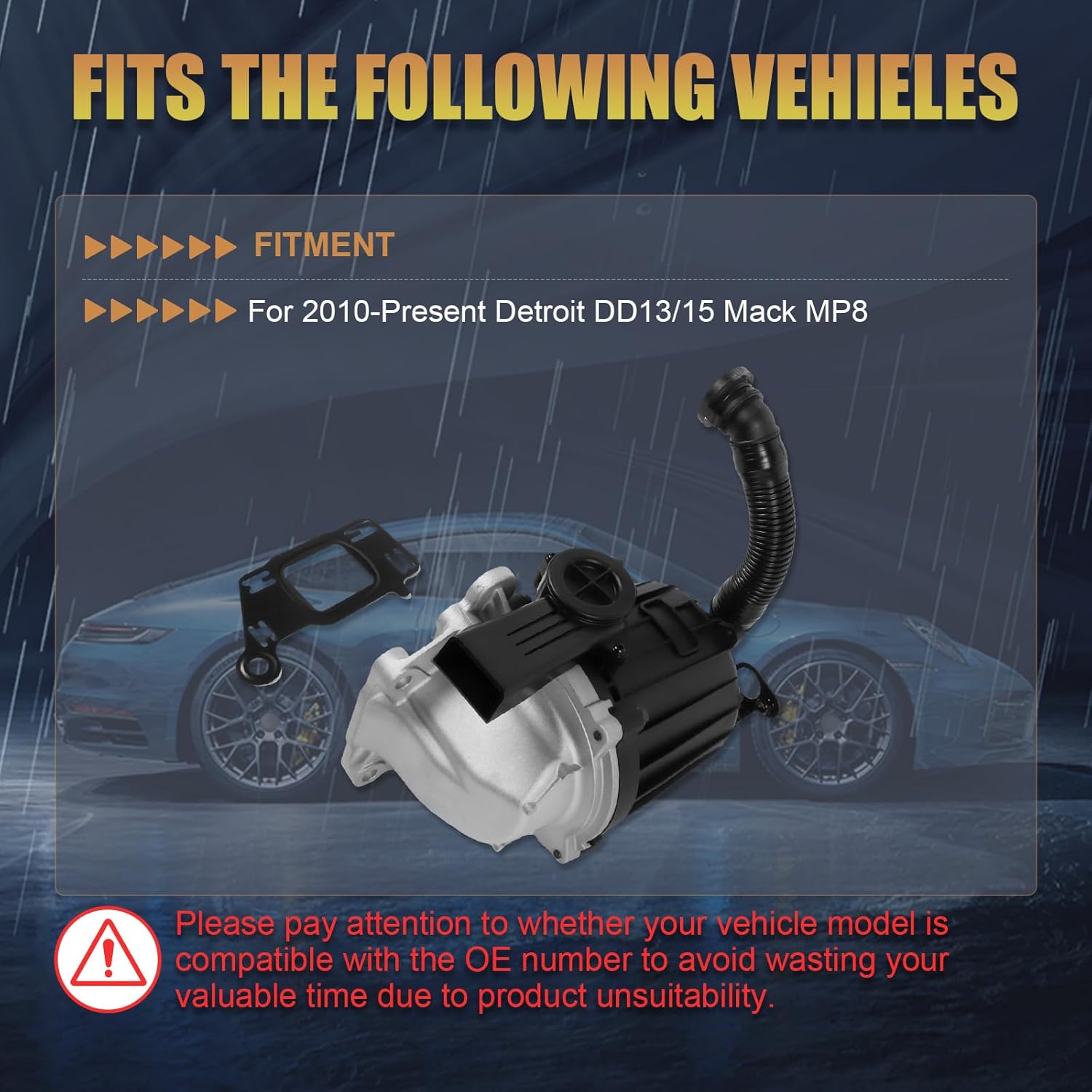 A4720107662 Crankcase Ventilation Oil Separator with Gasket for 2010-Present Detroit DD13 DD15 Mack MP8 aftermarket part Replace OE EA4720108262