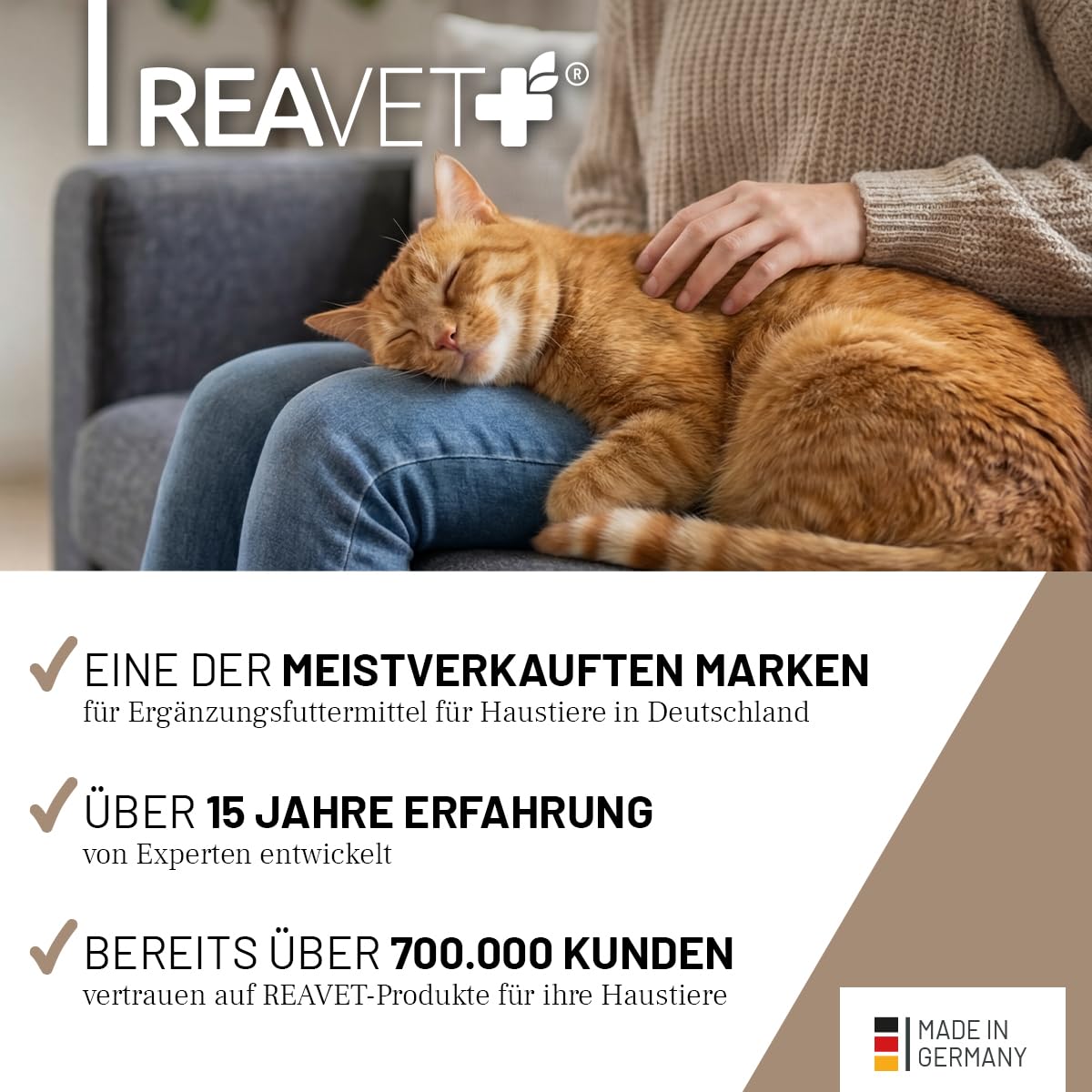 ReaVET BallastoVET pour chat 50 g – Soutien rapide en cas de constipation, en cas de constipation aiguë et chronique et de matières fécales solides, aide à la digestion, aide rapide en cas d'inertie