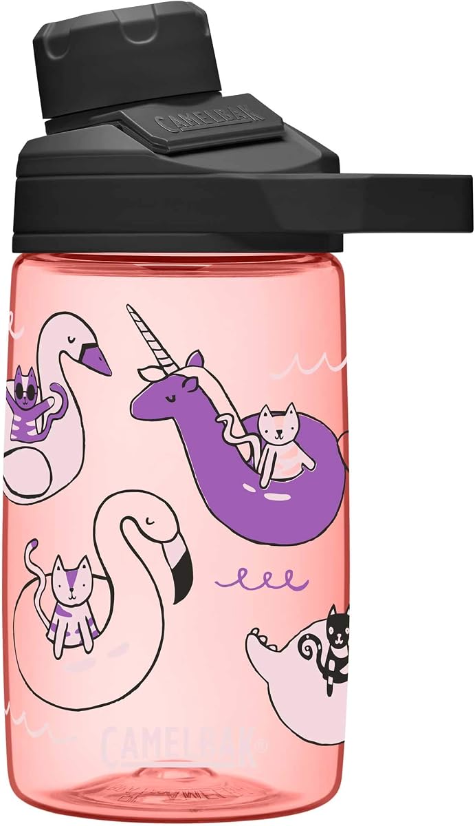 CamelBak Chute Mag Kids Botella de agua sin BPA con Tritan Renew, 14 oz, Floatie Cats