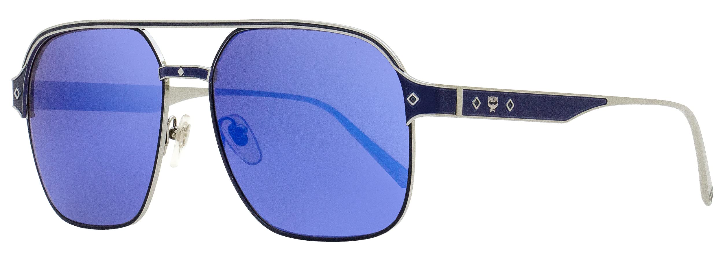 NEW MCM 128S 066 Ruthenium & Blue Sunglasses with Blue  display picture 1