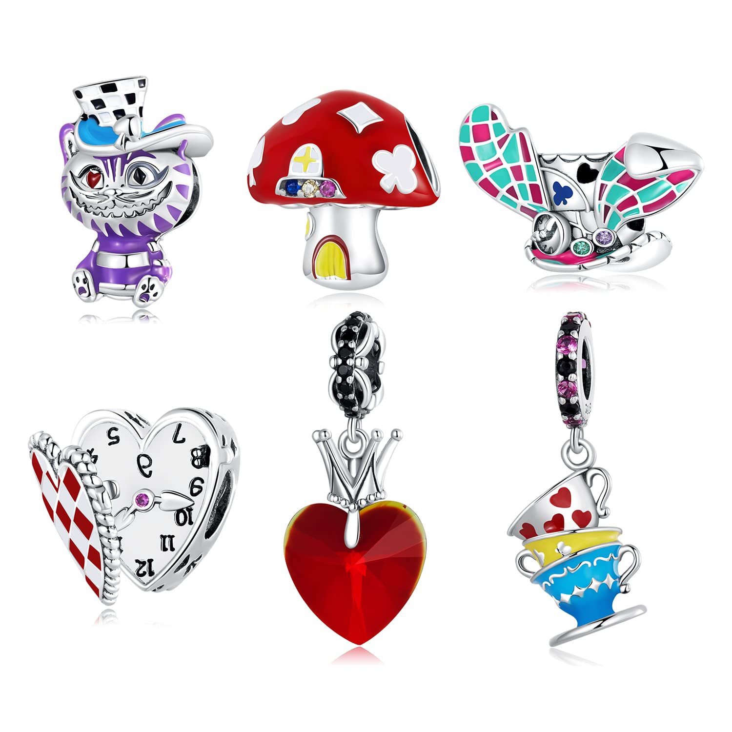 Colgante de taza de té mágica de plata de ley 925, ideal para pulseras y collares.