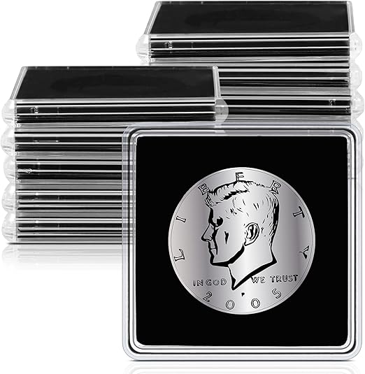 12 Pieces Silver Dollar Coin Holder, 2 x 2 Half Dollar Coin
