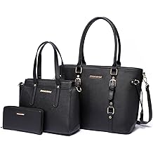 3PCS Purses for Women Tote Bag and Wallet Set Shoulder Satchel Handbags