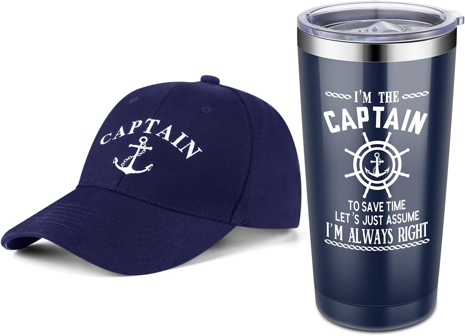 Qtencas I'm The Captain & I'm Always Right Stainless Steel Insulated Travel Tumbler