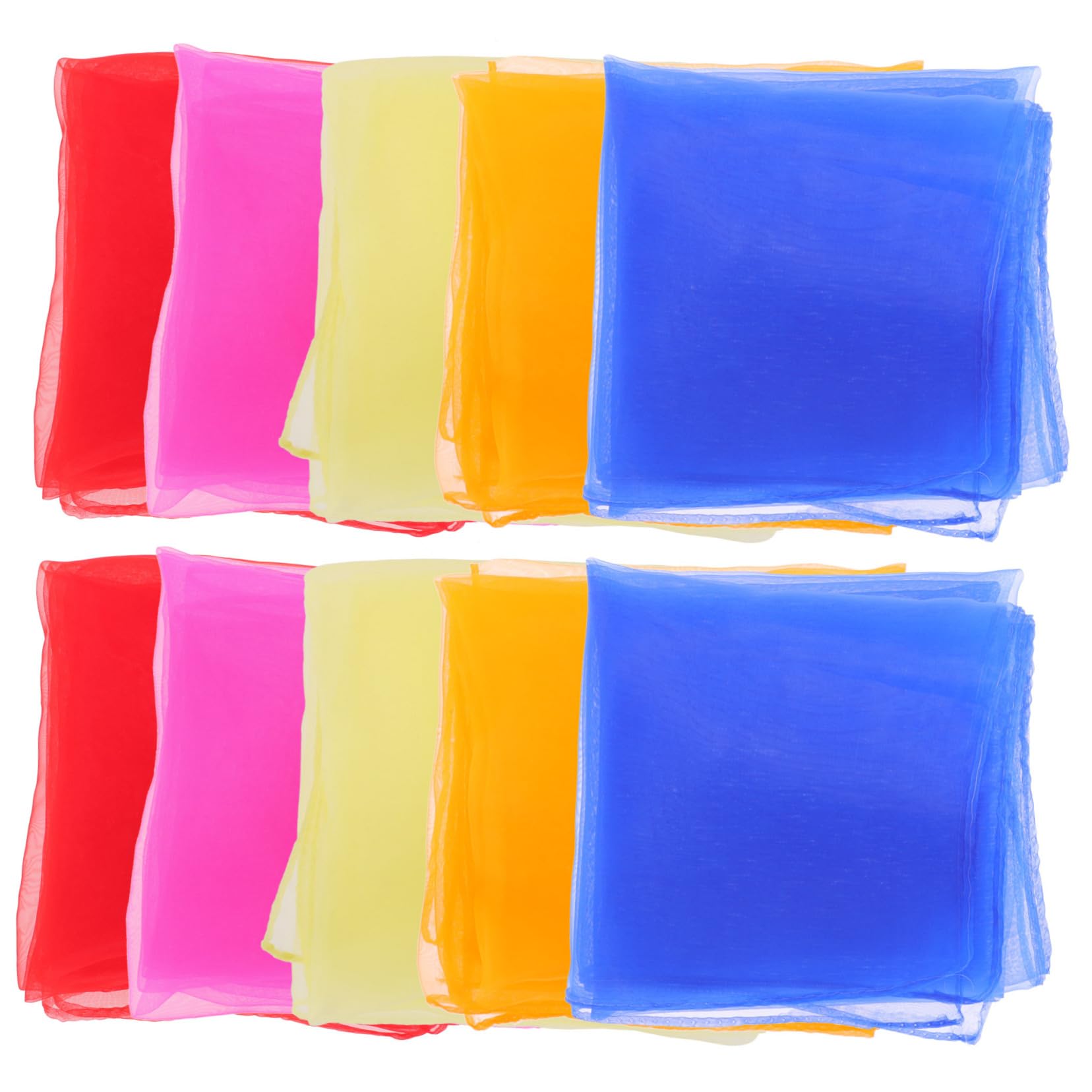 Mipcase 10pcs Candy Square Juggling Dance Scarves Play Scarves for Boys and Girls Sensory Toys