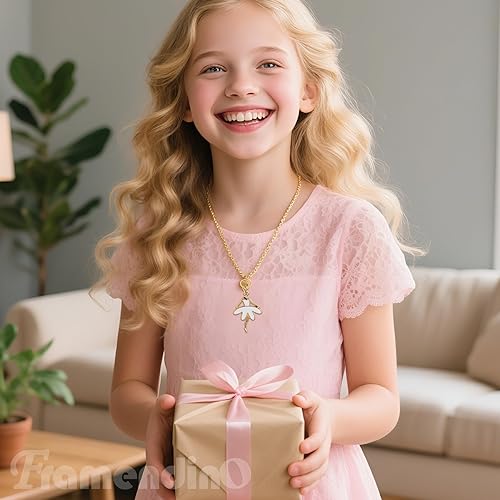 Miniatura 5 de Framendino, Esmalte Ballet Girl Charm Ballet Shoes Colgante Ballet Girl Colgante Ballet Girl Colgante para collar, aretes, pulsera, joyería artesanal