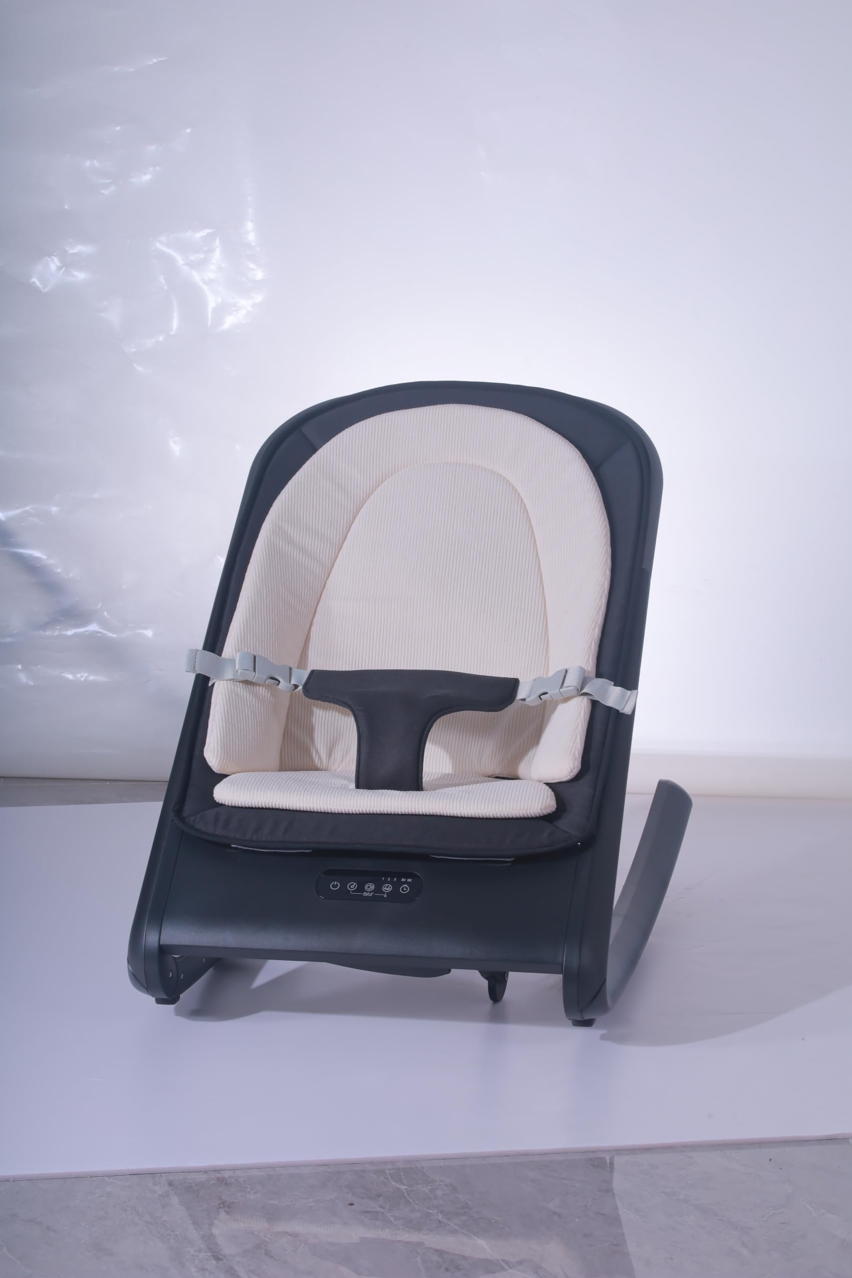 VaVaSoo Balancelle automatique pour bébé avec 3 mouvements à bascule et musique, noir | Inclinaison à 3 niveaux